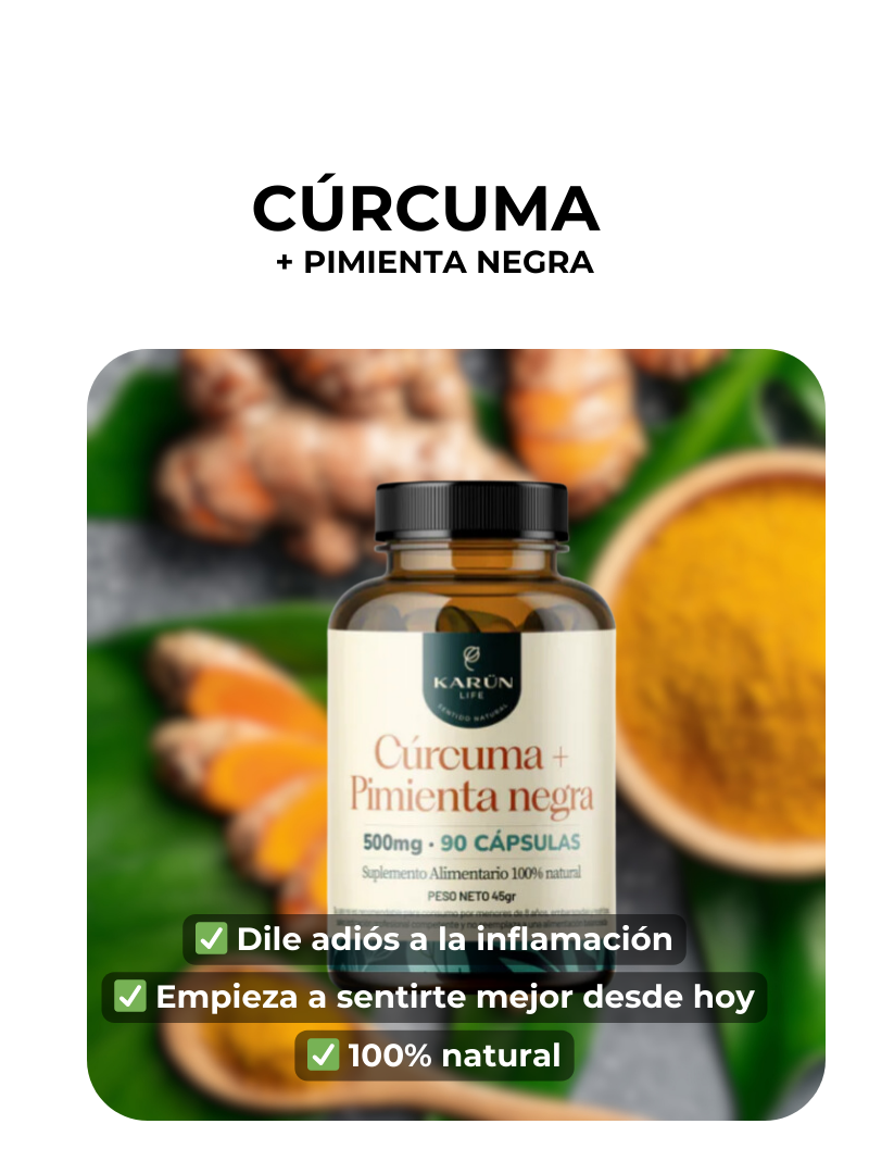 Suplemento: Cúrcuma + Pimienta negra 550 mg